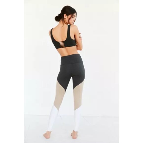 Onzie x Urban Outfitters Colorblock Track Legging in Gray/Cream/White - Picture 1 of 7